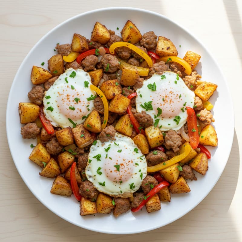 Crispy Potato and Sausage Breakfast Skillet