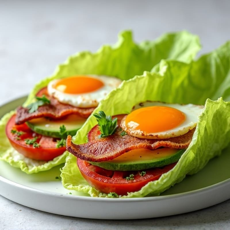 Crispy Turkey Bacon, Fresh Tomato, and Avocado Lettuce Wraps
