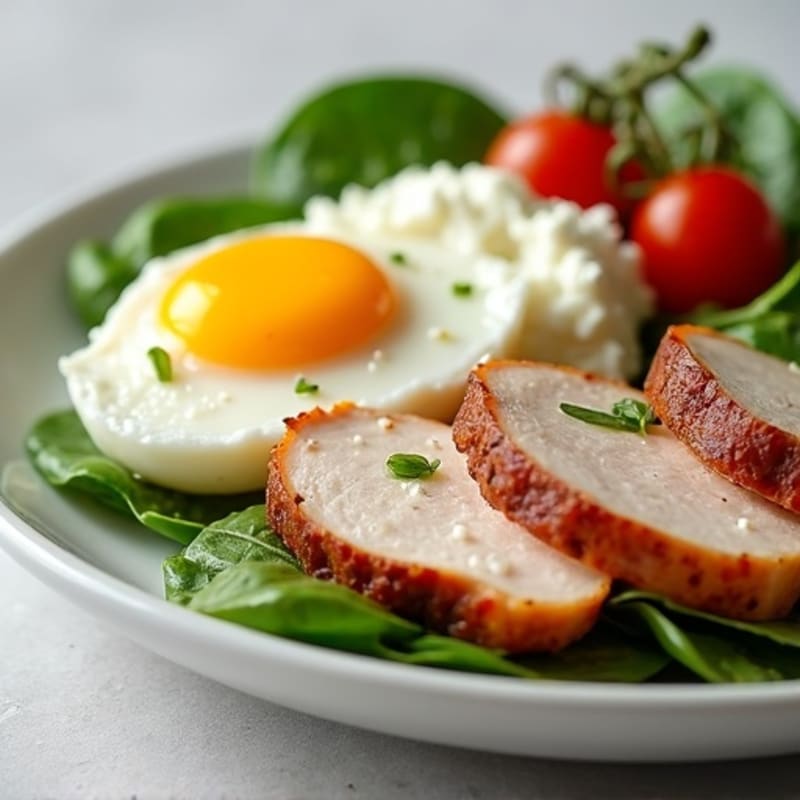 High-Protein Turkey, Egg, and Creamy Cottage Cheese Plate