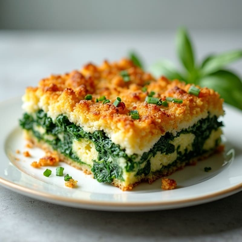 Crispy Garlic Herb Spinach and Feta Bake