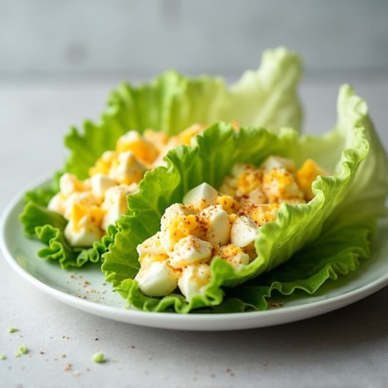 Creamy Egg Salad Lettuce Wraps