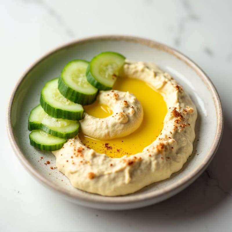 Creamy Hummus with Sliced Veggies