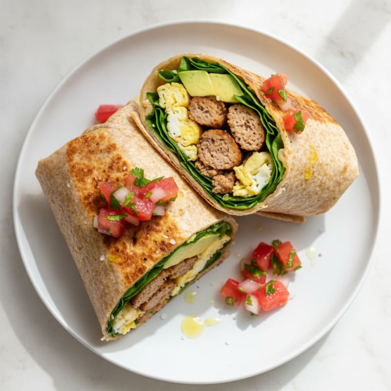 Sausage and Egg Breakfast Burrito