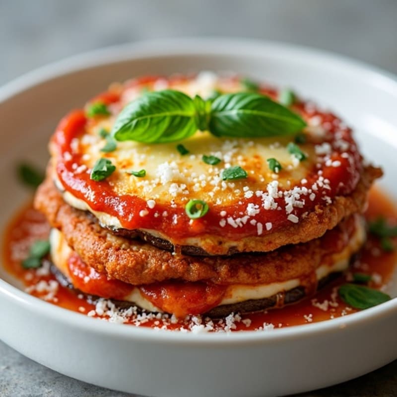 Crispy Baked Eggplant Parmesan with Fresh Herbs