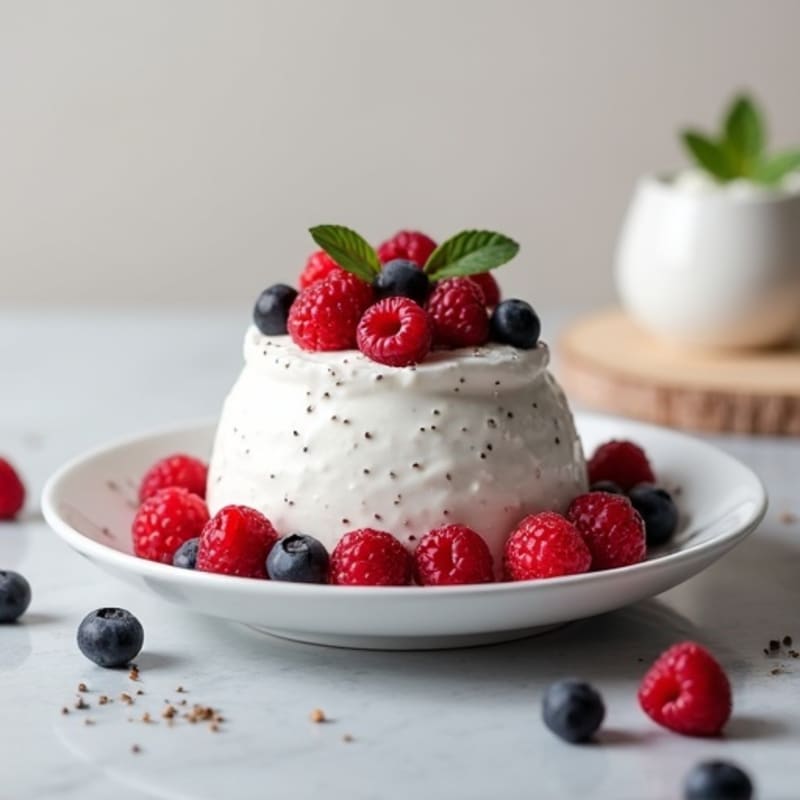 Greek Yogurt Protein Mousse with Berries