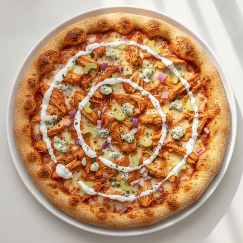 Buffalo Chicken Pizza with Blue Cheese