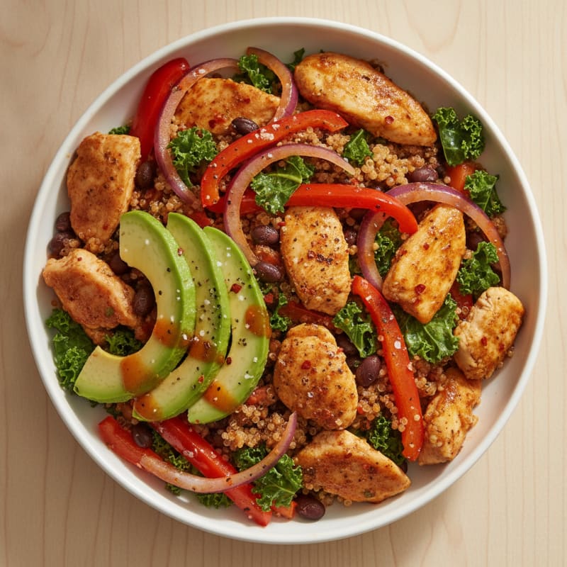 Spicy Chicken and Quinoa Protein Bowl