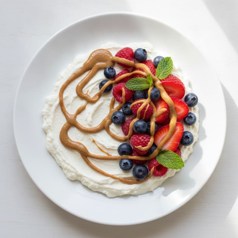 Silky Greek Yogurt Protein Pudding with Berries