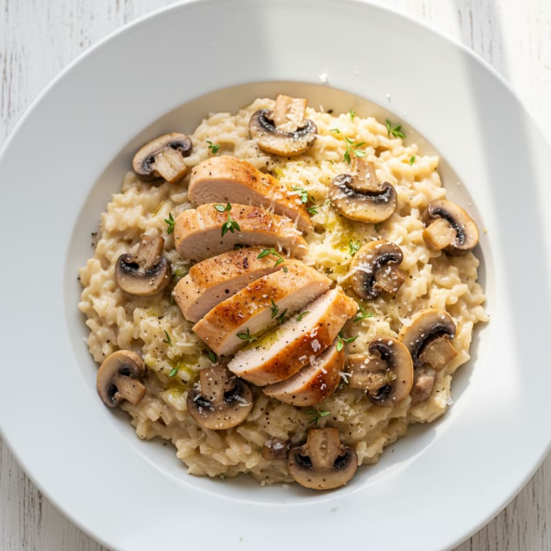 Creamy Mushroom Risotto with Parmesan