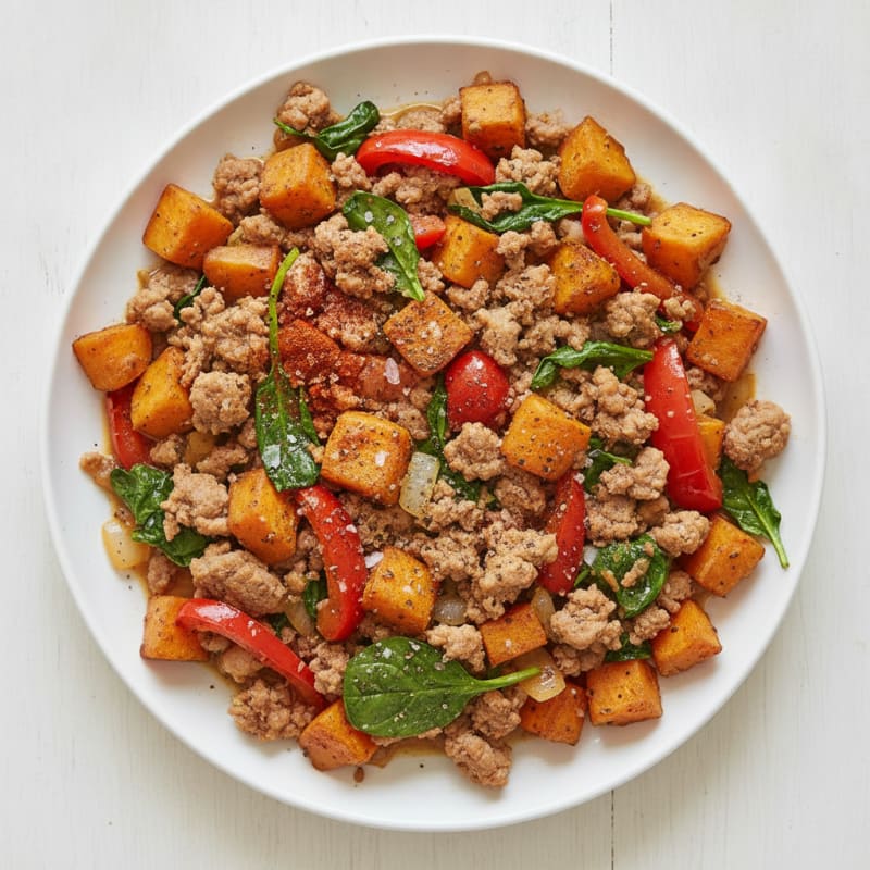 Ground Turkey and Sweet Potato Skillet