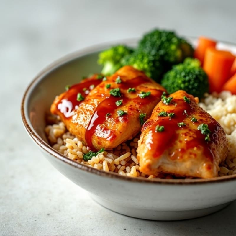 Sticky Ginger-Garlic Teriyaki Chicken Bowl