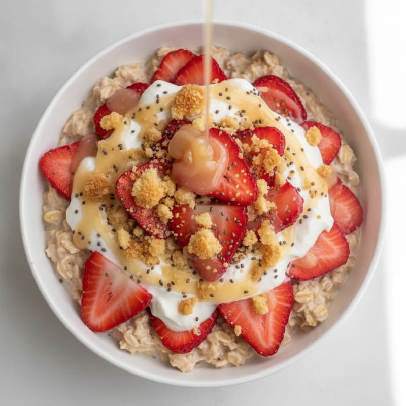 Strawberry Shortcake Overnight Oats