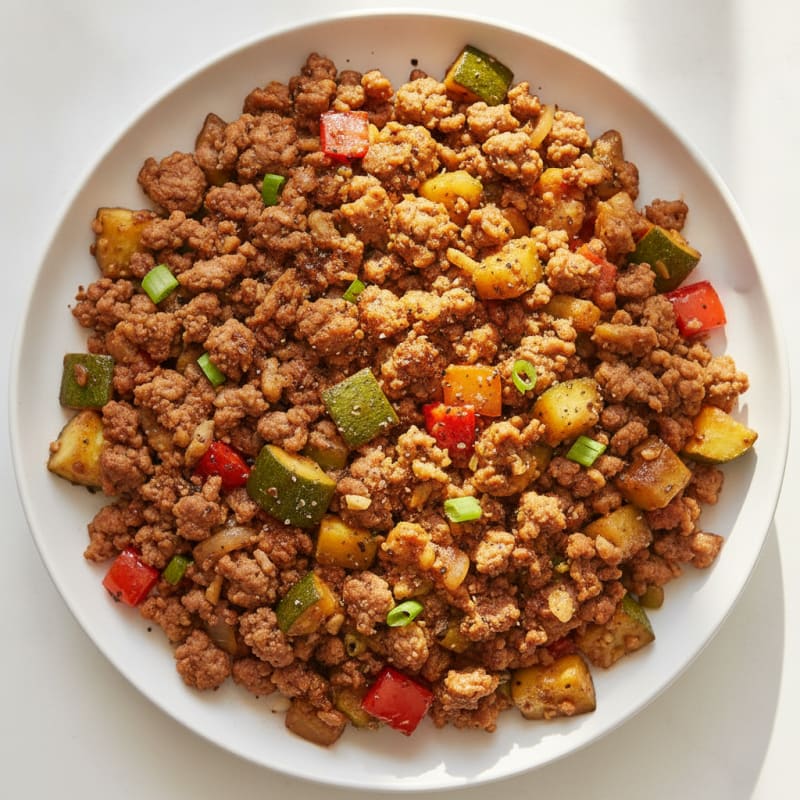Savory Ground Turkey Skillet with Vegetables