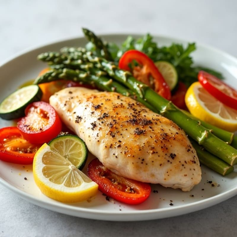 Lemon-Garlic Spiced Chicken with Roasted Vegetables