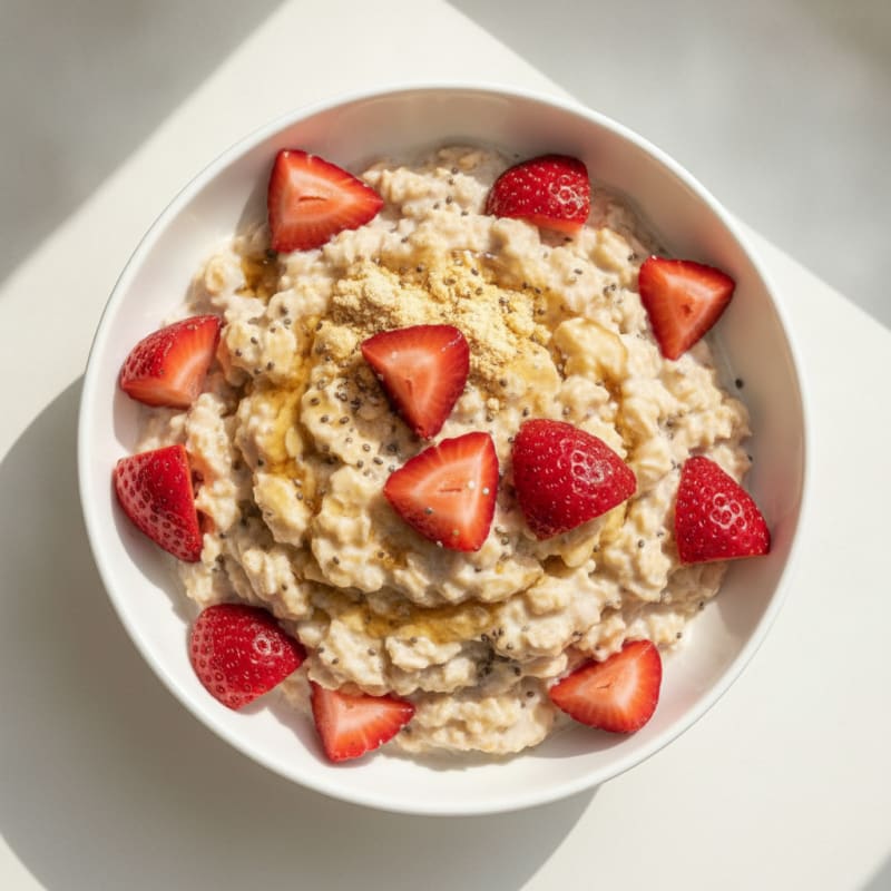 Strawberry Shortcake Overnight Oats