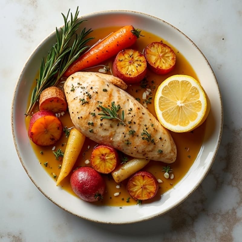Sheet Pan Lemon-Herb Chicken with Roasted Root Vegetables