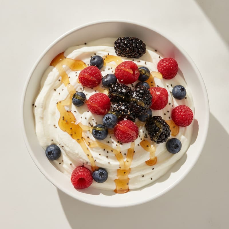 Whipped Yoghurt with Berries and Honey