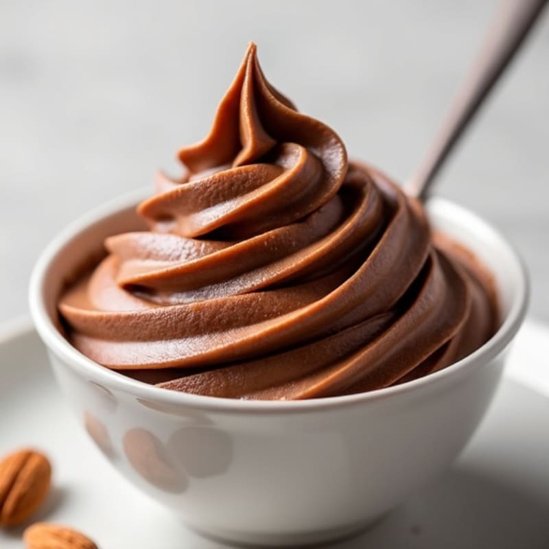 Silky Chocolate Protein Pudding with Almond Butter Swirl