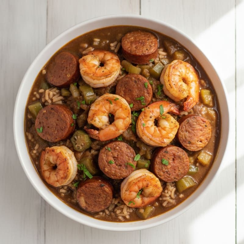 Creole Shrimp and Sausage Gumbo
