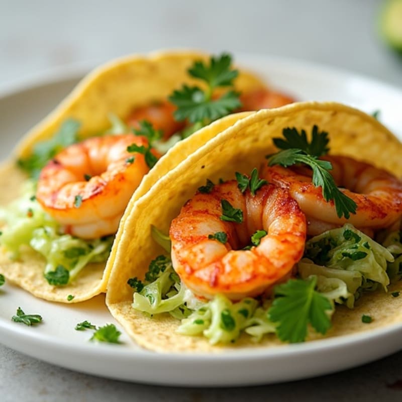 Spicy Shrimp Tacos with Fresh Cabbage Slaw