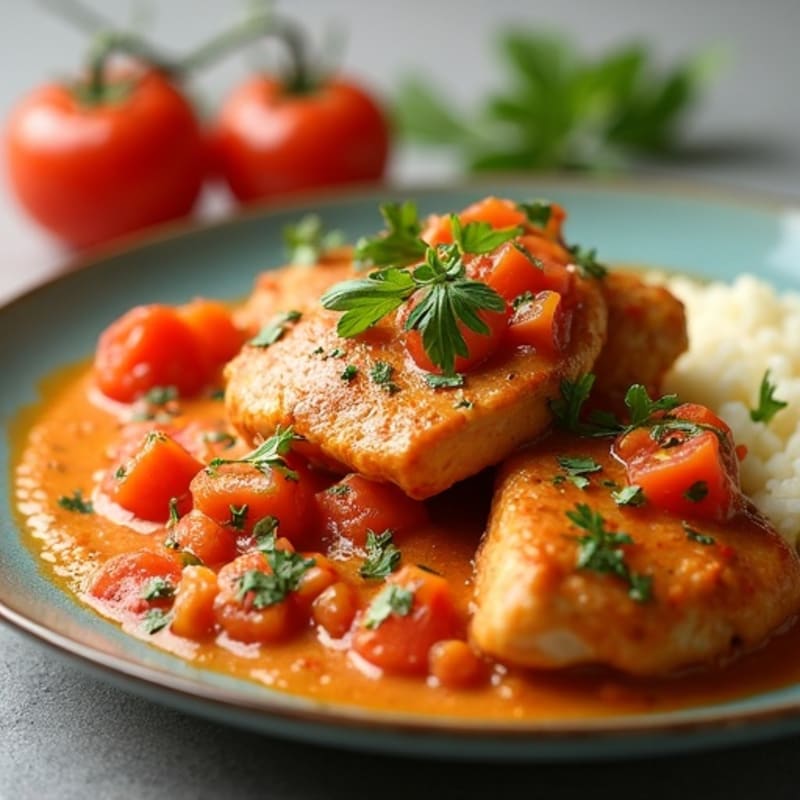 Creamy Spiced Chicken with Tomato Coconut Sauce