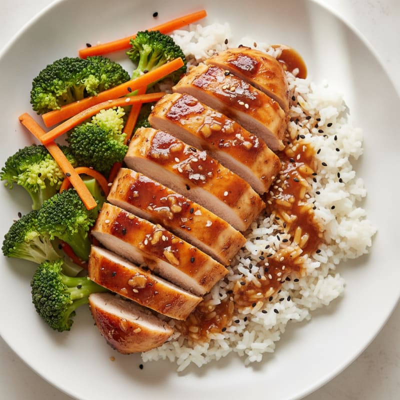 Teriyaki Glazed Chicken with Sesame Rice