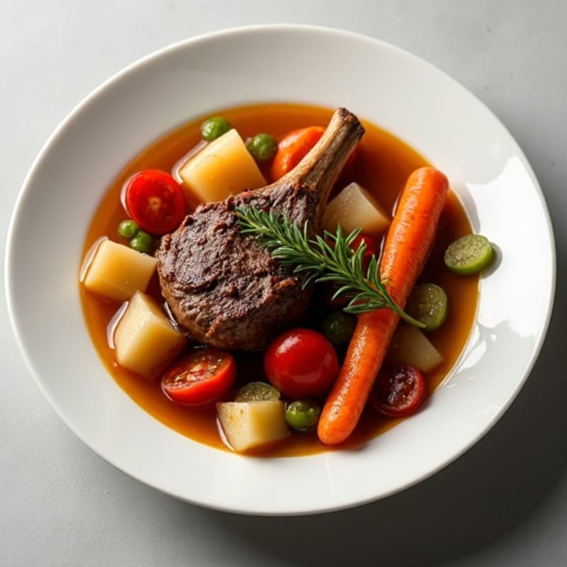 Slow-Cooked Tender Lamb Shank Stew with Hearty Vegetables
