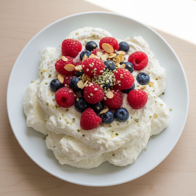 Greek Yogurt Protein Mousse with Fresh Berries
