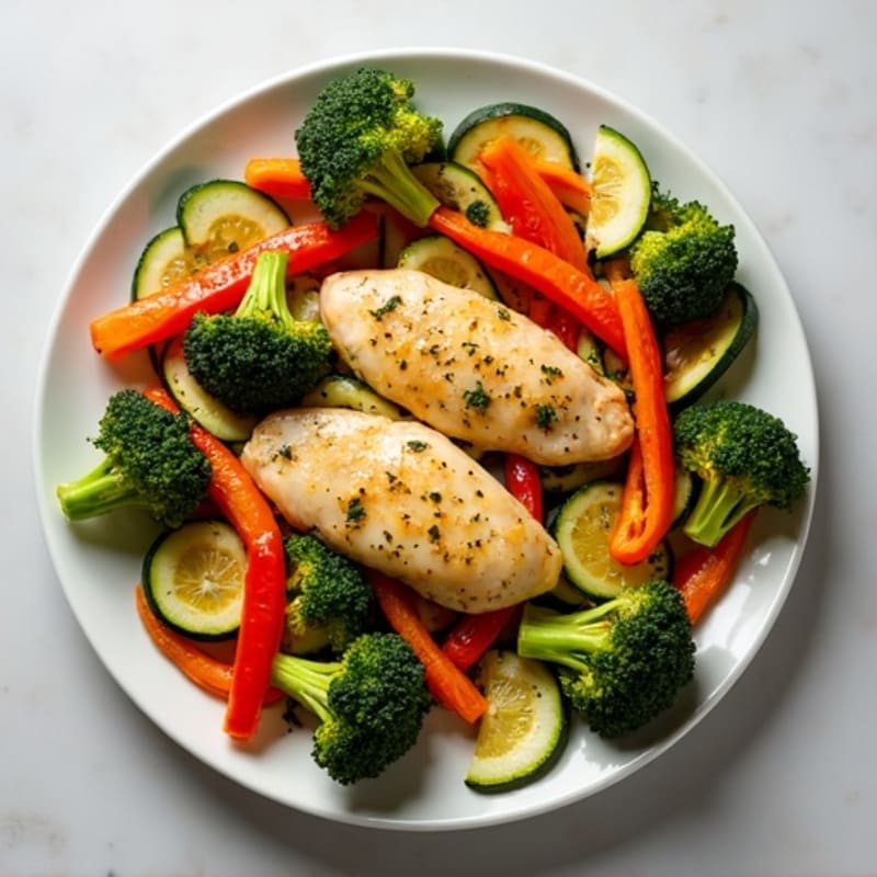 Sheet Pan Lemon-Herb Chicken and Roasted Vegetables
