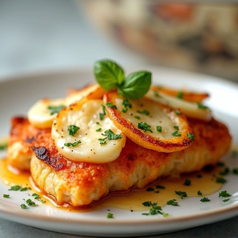 Crispy Potato-Topped Cheesy Italian Chicken Bake