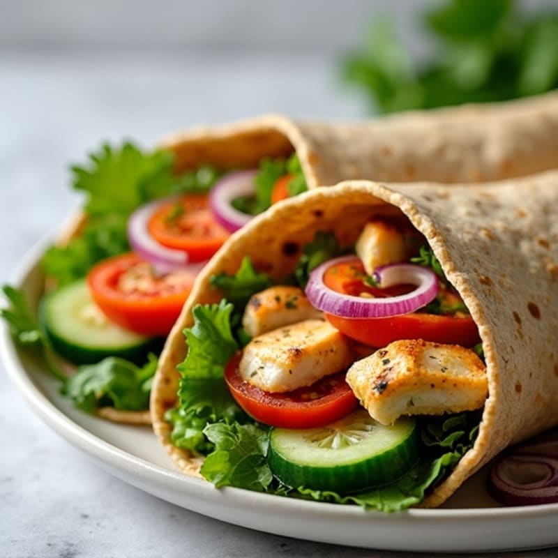 Herb-Grilled Chicken and Fresh Veggie Wrap