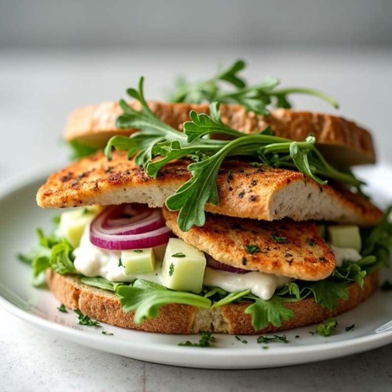 Herb-Roasted Chicken and Greek Yogurt Salad Sandwich
