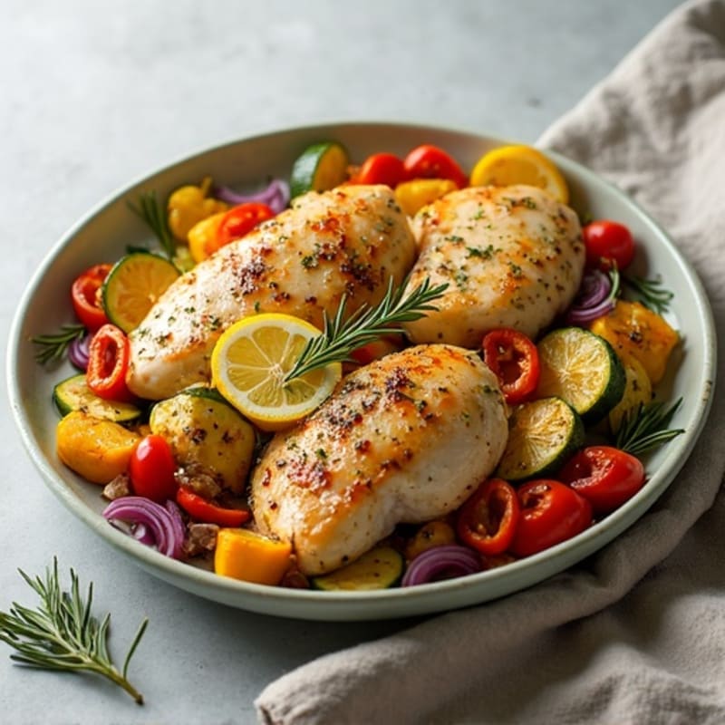 Sheet Pan Lemon-Herb Chicken with Roasted Vegetables