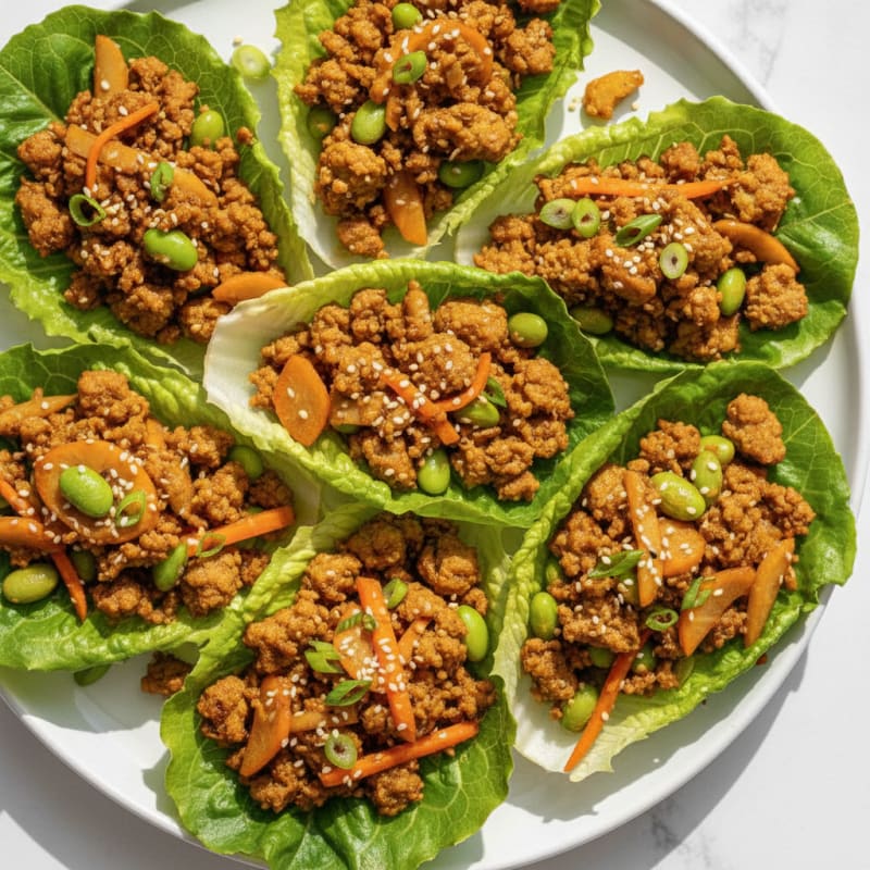 Sesame Ginger Plant-Based Lettuce Wraps