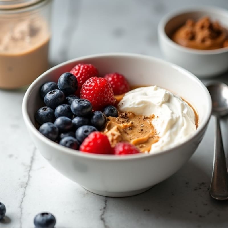 Creamy Greek Yogurt Protein Bowl with Almond Butter and Berries