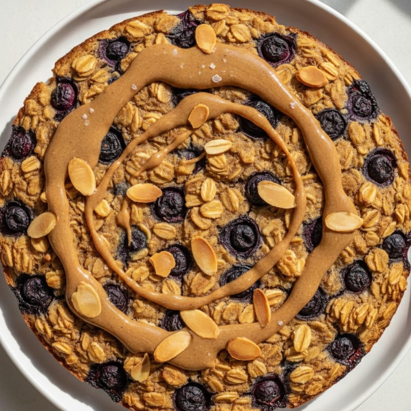 Blueberry Almond Protein Baked Oats