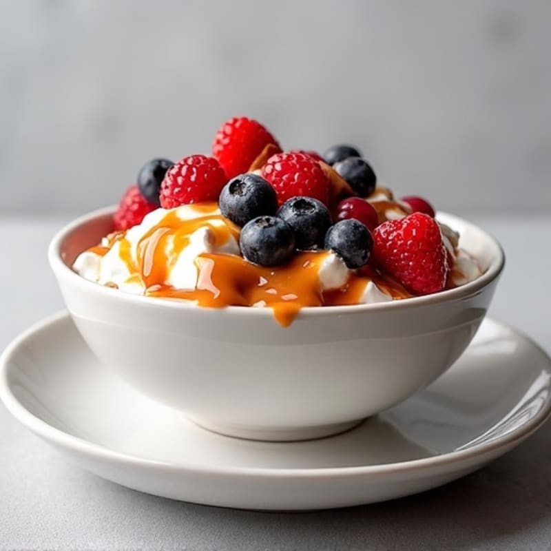 Greek Yogurt Protein Bowl with Mixed Berries and Almond Butter