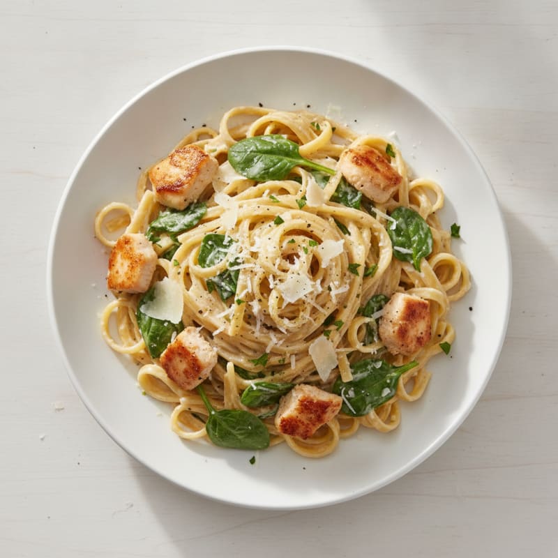 Creamy Garlic Parmesan Chicken Fettuccine