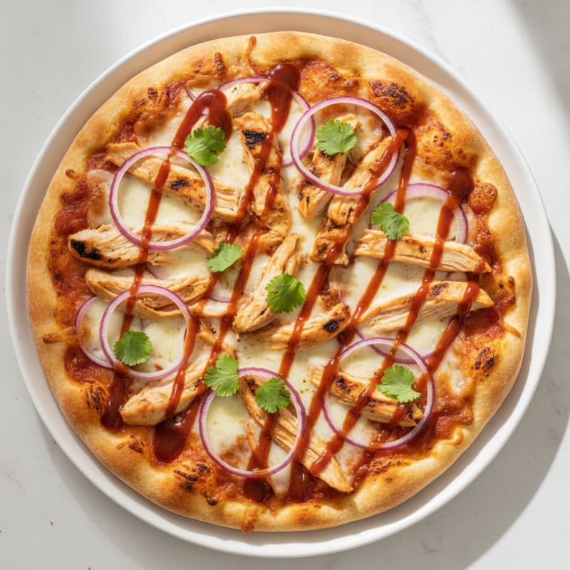 High-Protein BBQ Chicken & Red Onion Pizza