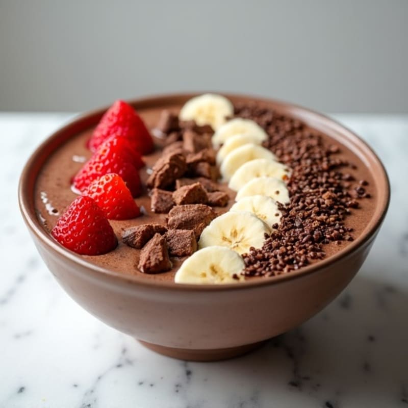 Velvety Chocolate Protein Smoothie Bowl