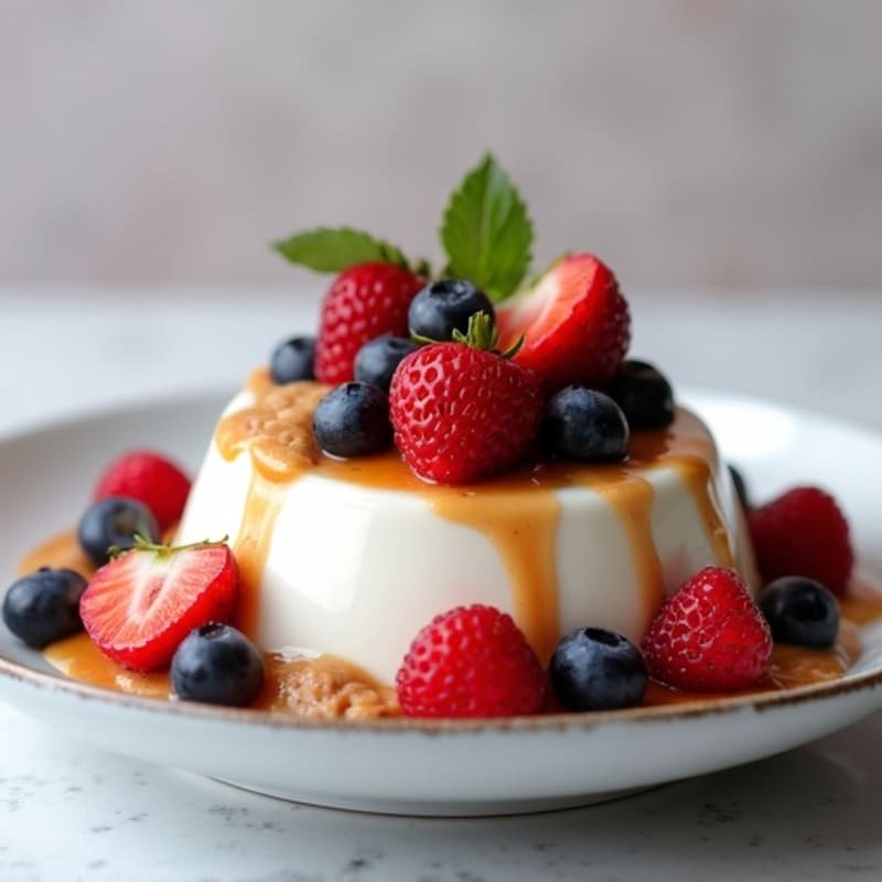 Silky Greek Yogurt Protein Pudding with Mixed Berries