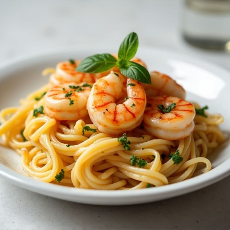 Lemon Garlic Shrimp with Fresh Herb Pasta