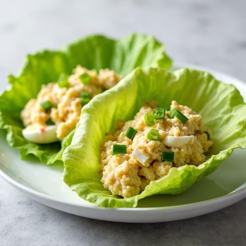 Creamy Egg Salad Lettuce Wraps