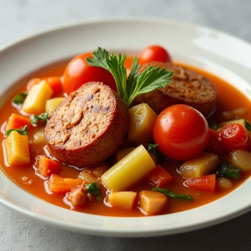 Spicy Chicken and Andouille Sausage Vegetable Stew