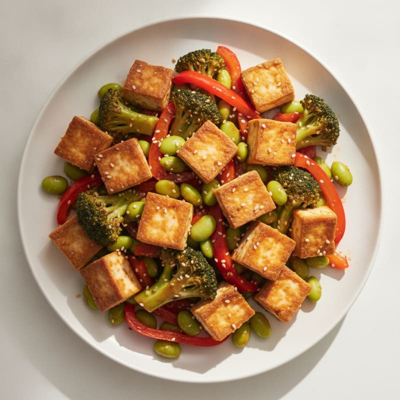 Sesame Tofu and Vegetable Stir-Fry