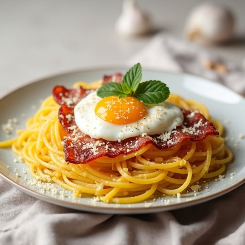Creamy Turkey Bacon Spaghetti Squash Carbonara