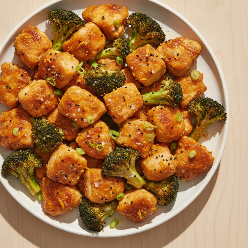 Baked Orange Chicken with Broccoli