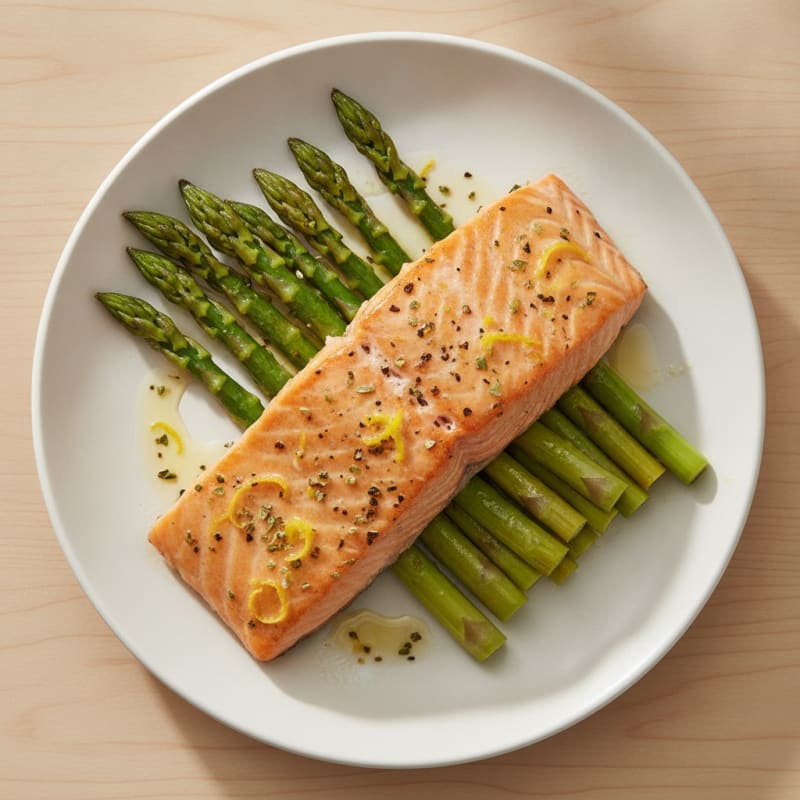 Baked Lemon Herb Salmon with Asparagus