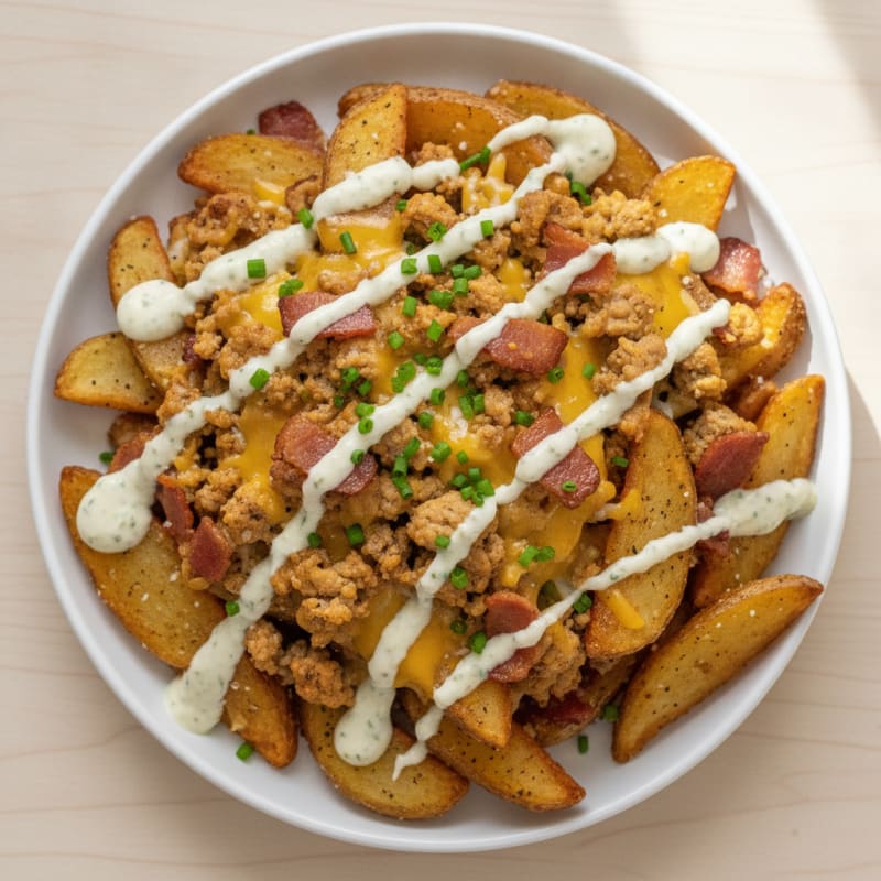 Loaded Bacon Cheese Fries with Ranch