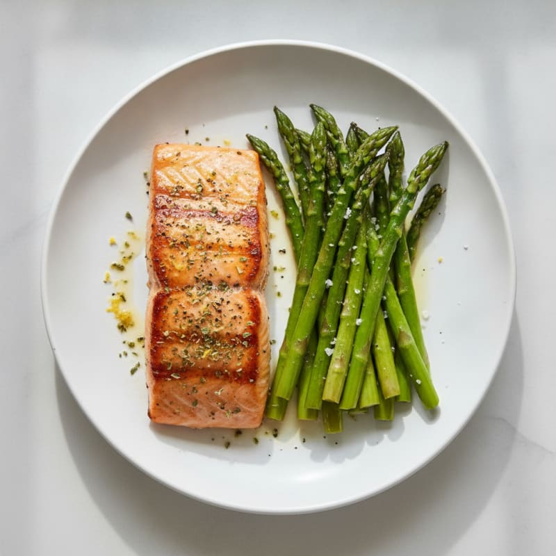 Lemon Herb Grilled Salmon with Asparagus